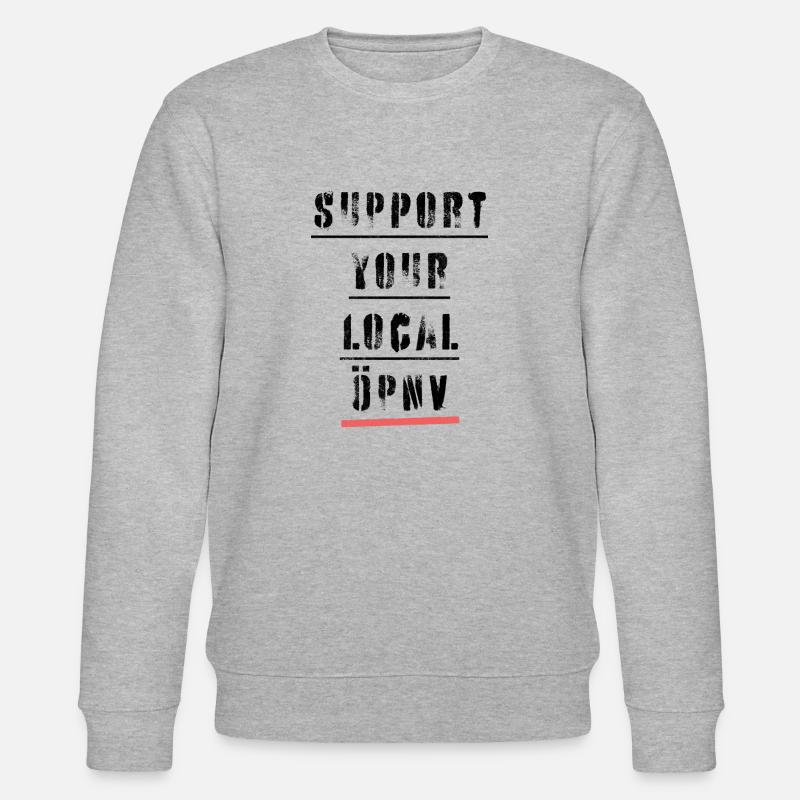 Support your local ÖPNV - Sweat bio CHANGER Stanley/Stella Unisexe - gris chiné