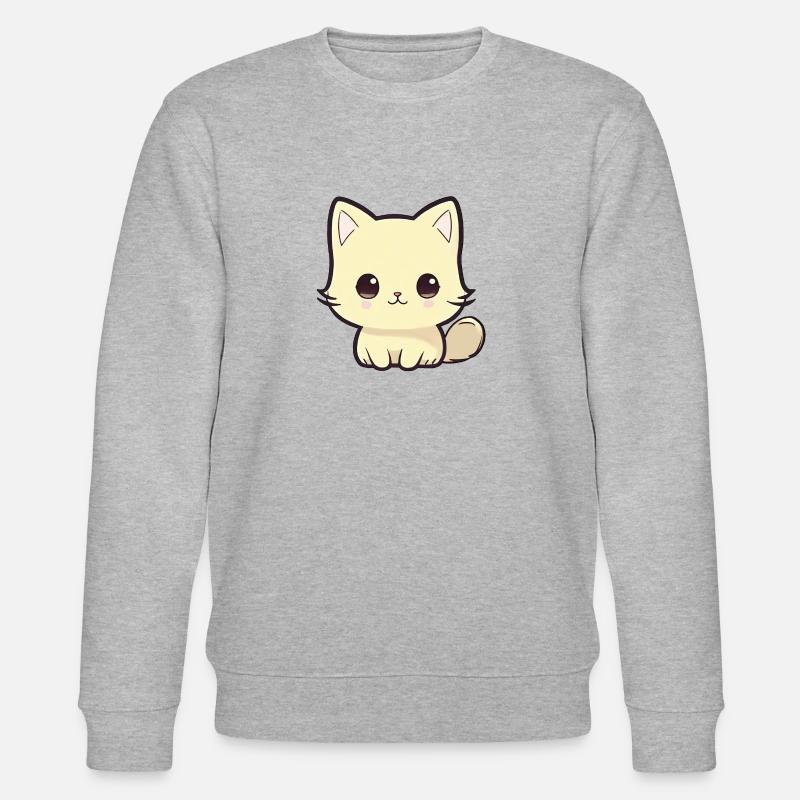 Chibi-Katze - Stanley/Stella Unisex Bio-Sweatshirt CHANGER  - Grau meliert