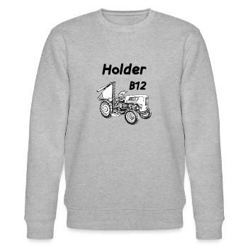 B12 - Stanley/Stella Unisex Bio-Sweatshirt CHANGER  - Grau meliert - Vorne - Nik (191cm) & Marisol (170cm)