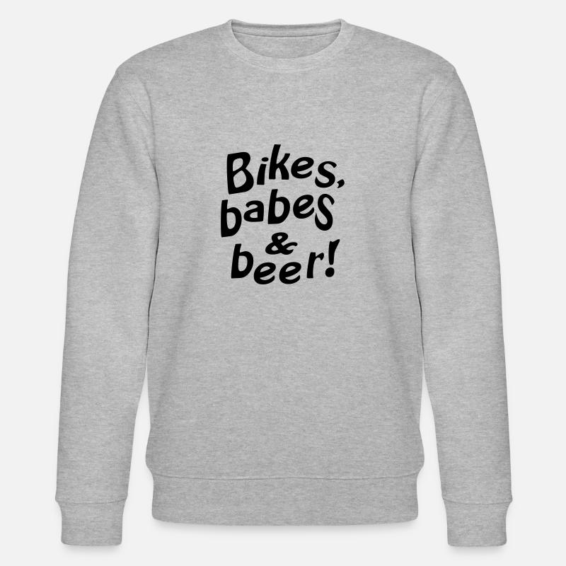 bikes babes beer - Stanley/Stella CHANGER Unisex Organic Sweatshirt - heather grey