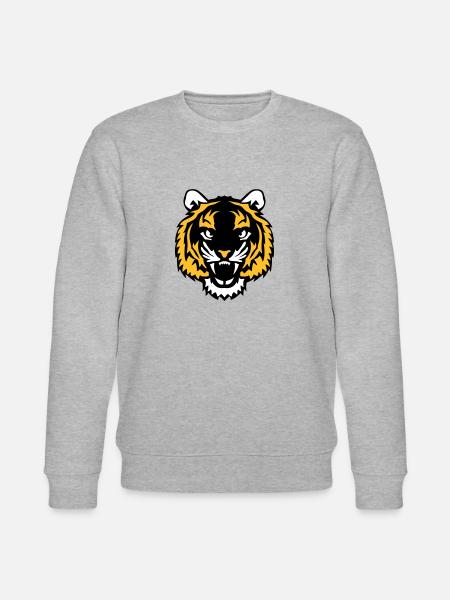 tiger wild animal 28012 - Stanley/Stella CHANGER Unisex Organic Sweatshirt - heather grey