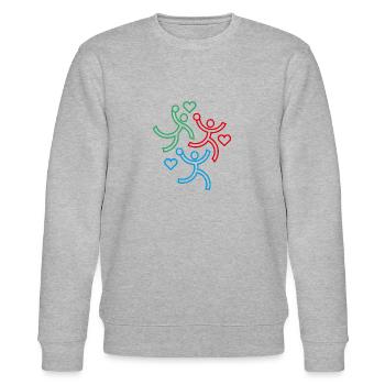 The 3 handballers - Stanley/Stella CHANGER Unisex Organic Sweatshirt - heather grey - Front - Nik (191cm) & Marisol (170cm)