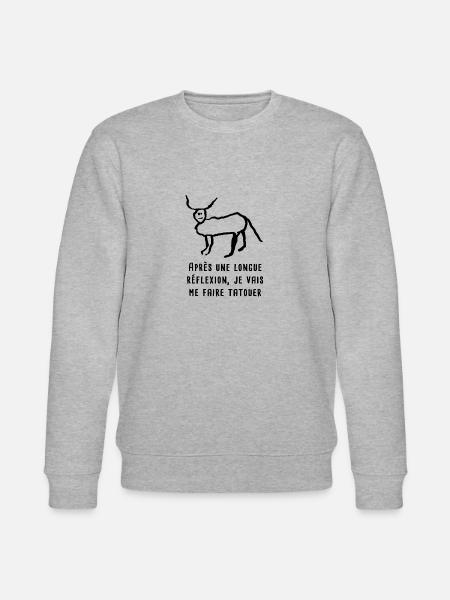 coucou petite perruche françois embrouille tatoo - Sweat bio CHANGER Stanley/Stella Unisexe - gris chiné
