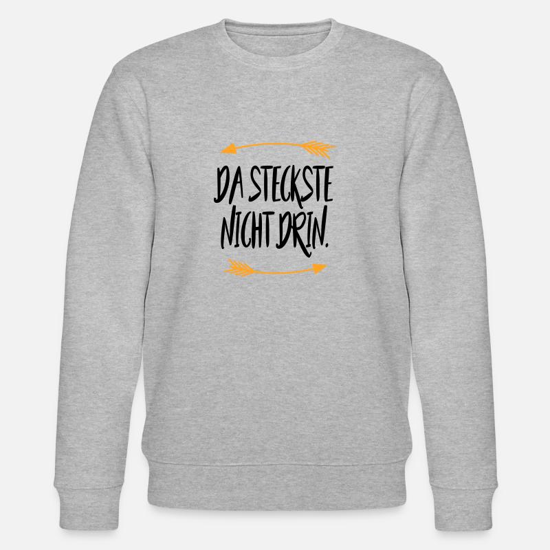 Da steckste nicht drin Sprüche - Stanley/Stella Unisex Bio-Sweatshirt CHANGER  - Grau meliert