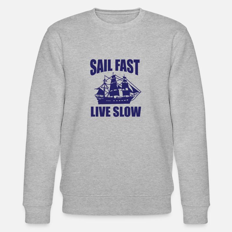 Sail fast Live slow - Stanley/Stella Unisex Bio-Sweatshirt CHANGER  - Grau meliert