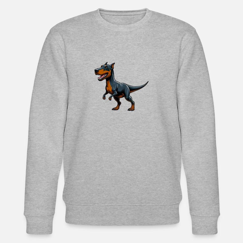 T-Rex Doberman Mix Fabulous Animal - Sweat bio CHANGER Stanley/Stella Unisexe - gris chiné