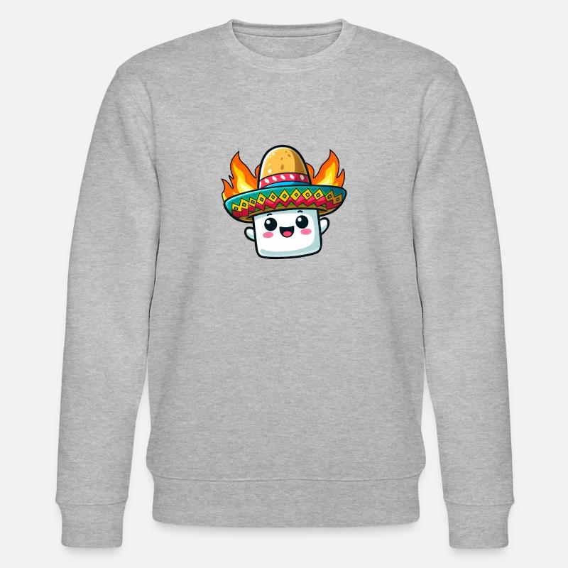Cinco de Mayo Grill Marshmallow - Stanley/Stella CHANGER Unisex Organic Sweatshirt - heather grey
