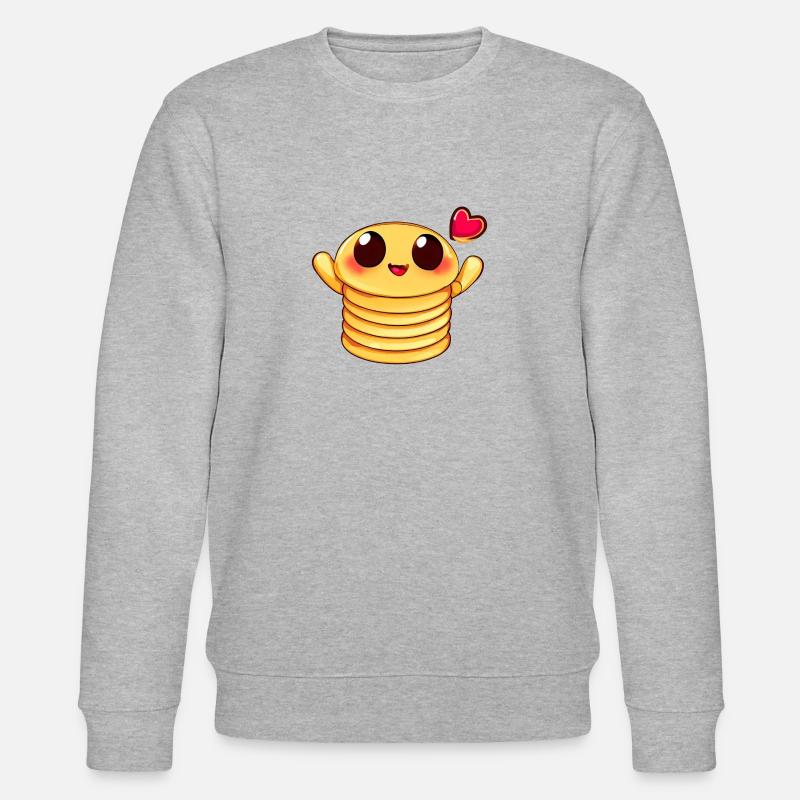 Pancake mit Herz - Stanley/Stella Unisex Bio-Sweatshirt CHANGER  - Grau meliert