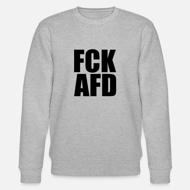 Fck afd - Stanley/Stella Unisex Bio-Sweatshirt CHANGER  - Grau meliert