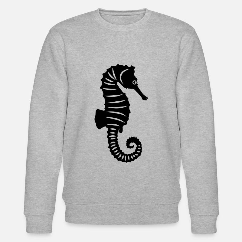Seepferd tier - Stanley/Stella Unisex Bio-Sweatshirt CHANGER  - Grau meliert