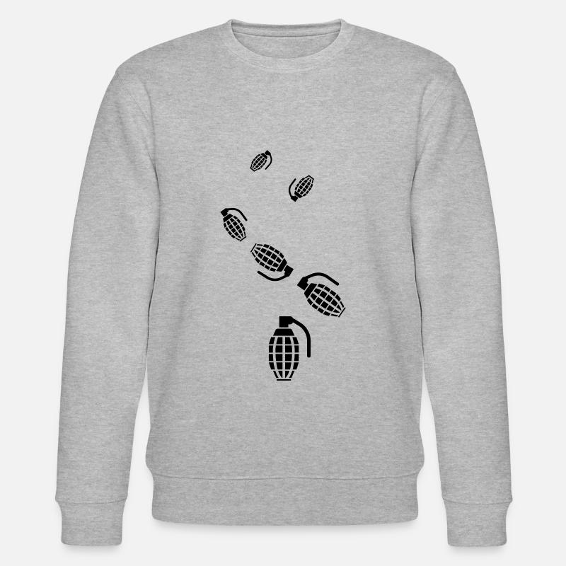 Granate waffe icon - Stanley/Stella Unisex Bio-Sweatshirt CHANGER  - Grau meliert