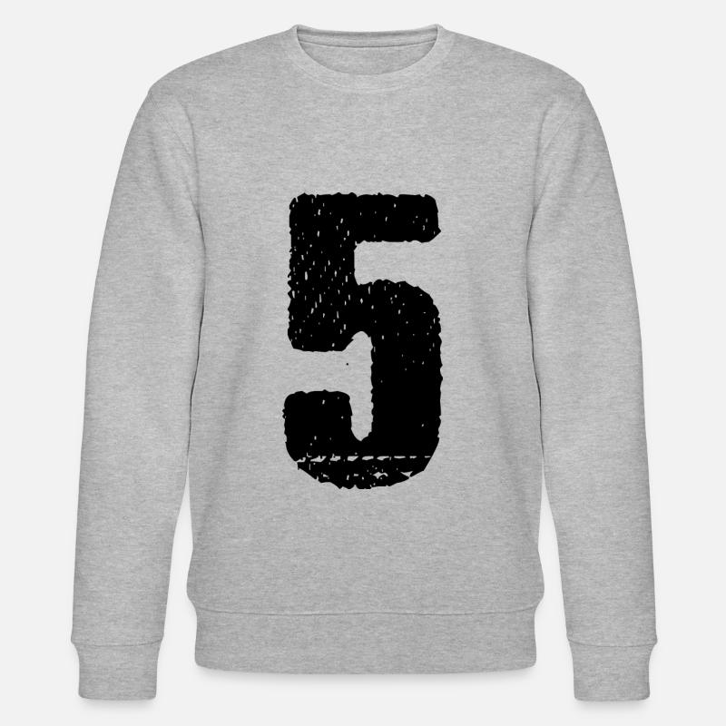 5 Number jersey - Stanley/Stella CHANGER Unisex Organic Sweatshirt - heather grey