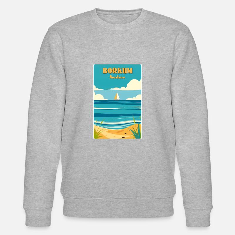 Borkum - Stanley/Stella Unisex Bio-Sweatshirt CHANGER  - Grau meliert