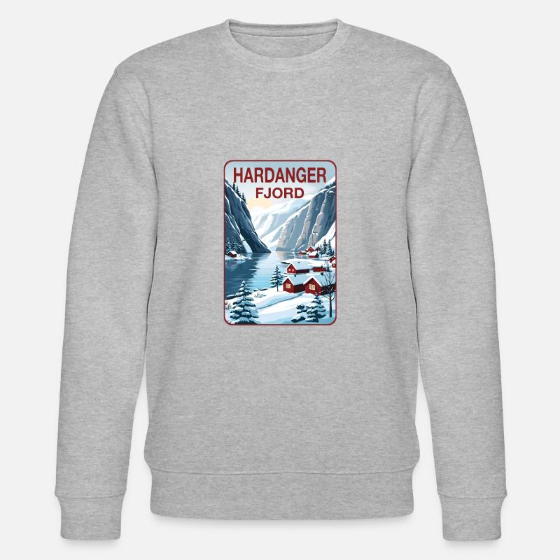 Hardanger Fjord - Sweat bio CHANGER Stanley/Stella Unisexe - gris chiné