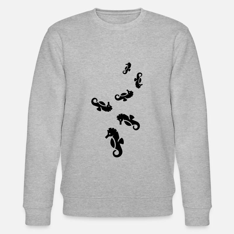 Animal hippocampe - Sweat bio CHANGER Stanley/Stella Unisexe - gris chiné