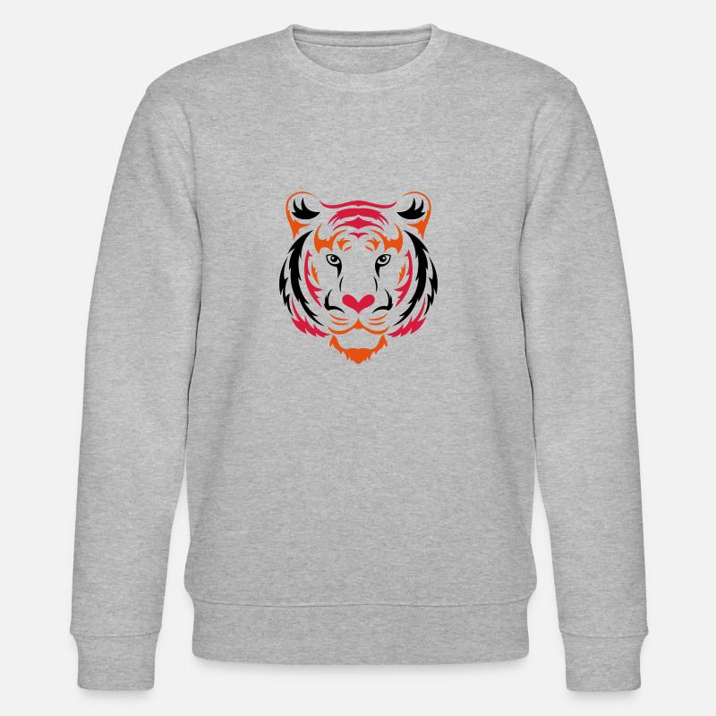 Tiger Love - Stanley/Stella Unisex Bio-Sweatshirt CHANGER  - Grau meliert