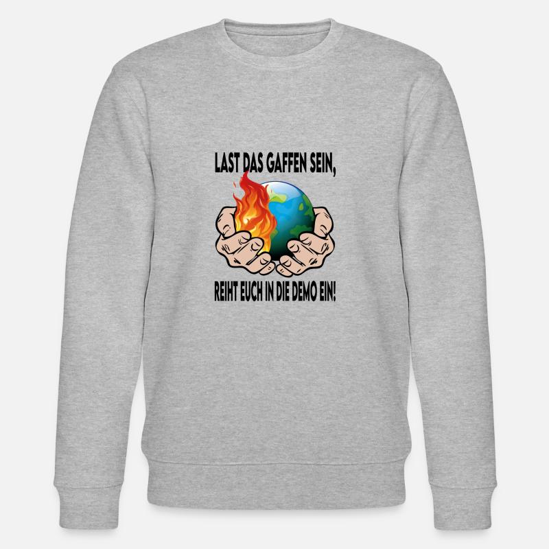 Klimawandel Klimakatastrophe Demostration - Stanley/Stella Unisex Bio-Sweatshirt CHANGER - Grau meliert