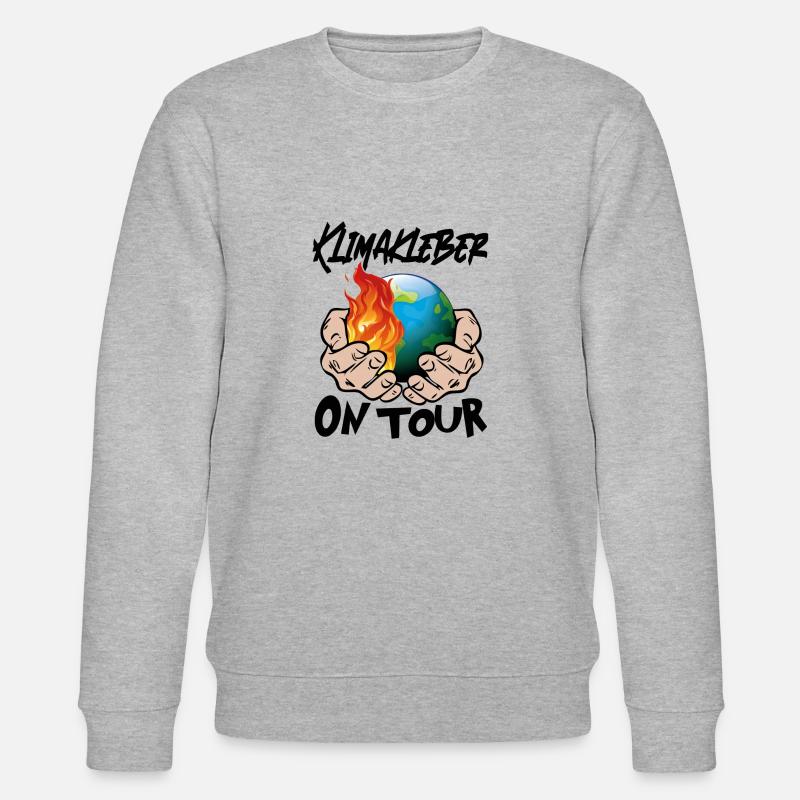 Klimawandel Klimakatastrophe Klimakleber - Stanley/Stella Unisex Bio-Sweatshirt CHANGER  - Grau meliert