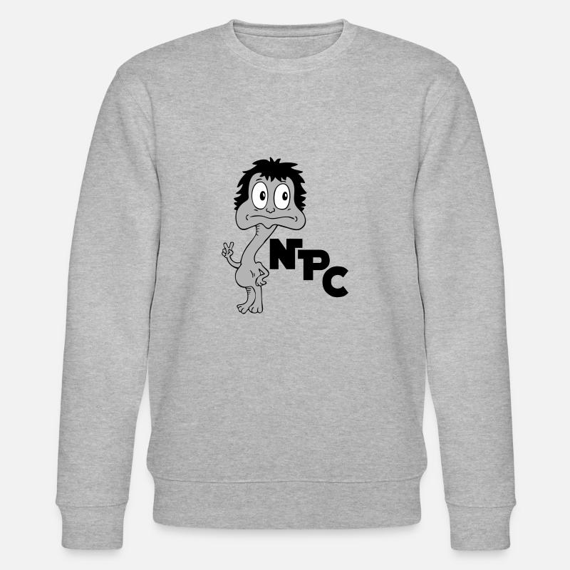 Sprüche Lustige Comic NPC - Stanley/Stella Unisex Bio-Sweatshirt CHANGER  - Grau meliert