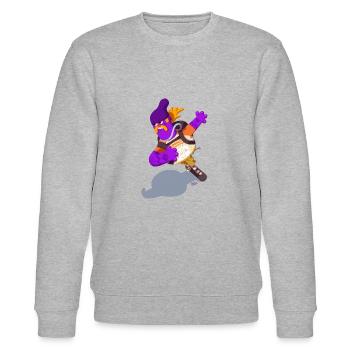 Nur Cruisen - Stanley/Stella Unisex Bio-Sweatshirt CHANGER  - Grau meliert - Vorne - Nik (191cm) & Marisol (170cm)