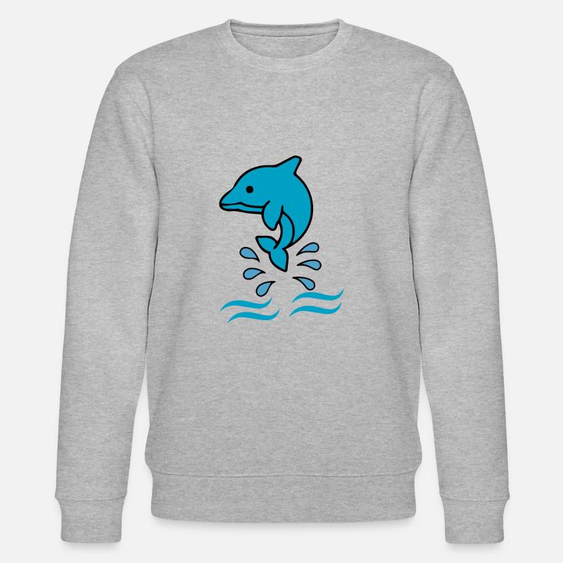 Dolphin Delfin - Stanley/Stella Unisex Bio-Sweatshirt CHANGER  - Grau meliert