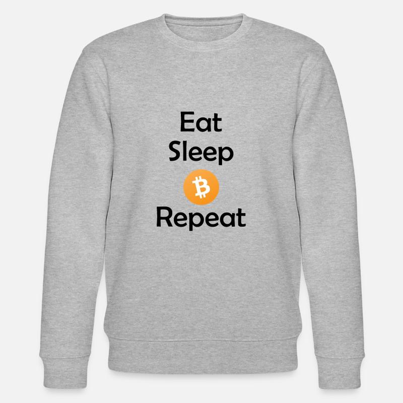 Manger - Dormir - Bitcoin - Répéter - Sweat bio CHANGER Stanley/Stella Unisexe - gris chiné