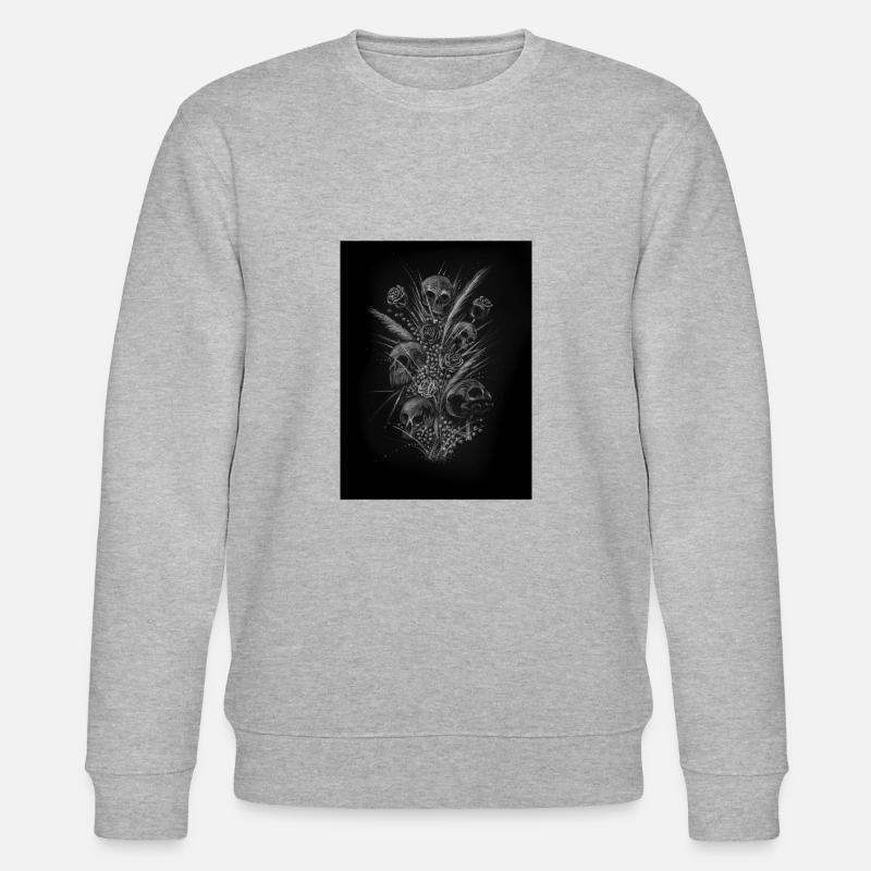 Skull Bouquet - Stanley/Stella Unisex Bio-Sweatshirt CHANGER  - Grau meliert