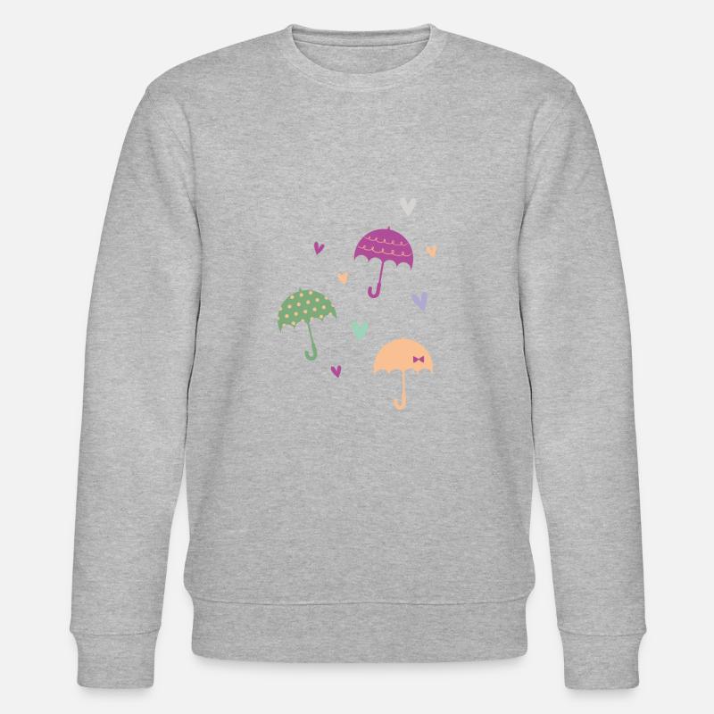 Regenschirm & Herzen - Stanley/Stella Unisex Bio-Sweatshirt CHANGER  - Grau meliert