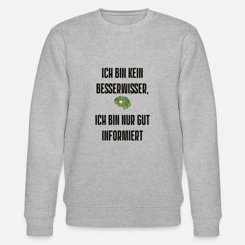 Spruch 12 - Stanley/Stella Unisex Bio-Sweatshirt CHANGER  - Grau meliert