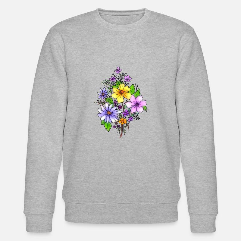 Blumen - Stanley/Stella Unisex Bio-Sweatshirt CHANGER  - Grau meliert