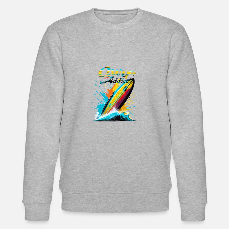 Surf-Süchtiger - Stanley/Stella Unisex Bio-Sweatshirt CHANGER  - Grau meliert