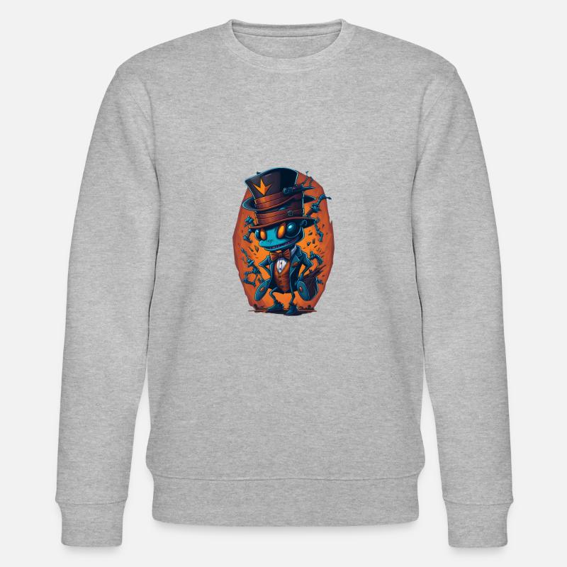 Ant with Hat Funny - Stanley/Stella CHANGER Unisex Organic Sweatshirt - heather grey