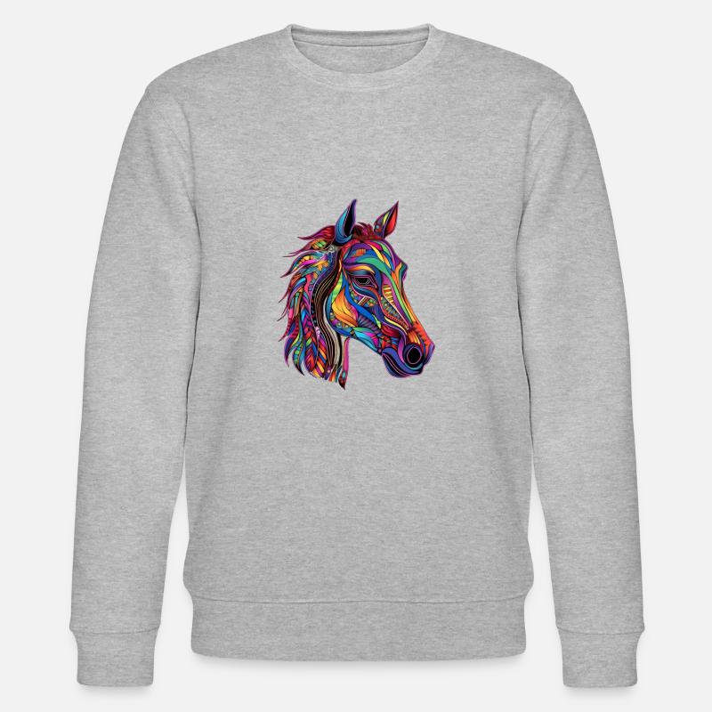 Falkenstein Thoroughbred Riding Statement - Stanley/Stella CHANGER Unisex Organic Sweatshirt - heather grey