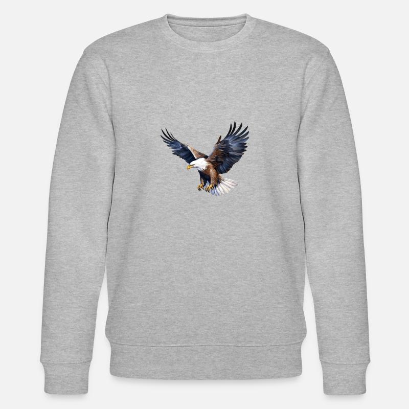 Weißkopfseeadler - Stanley/Stella Unisex Bio-Sweatshirt CHANGER  - Grau meliert