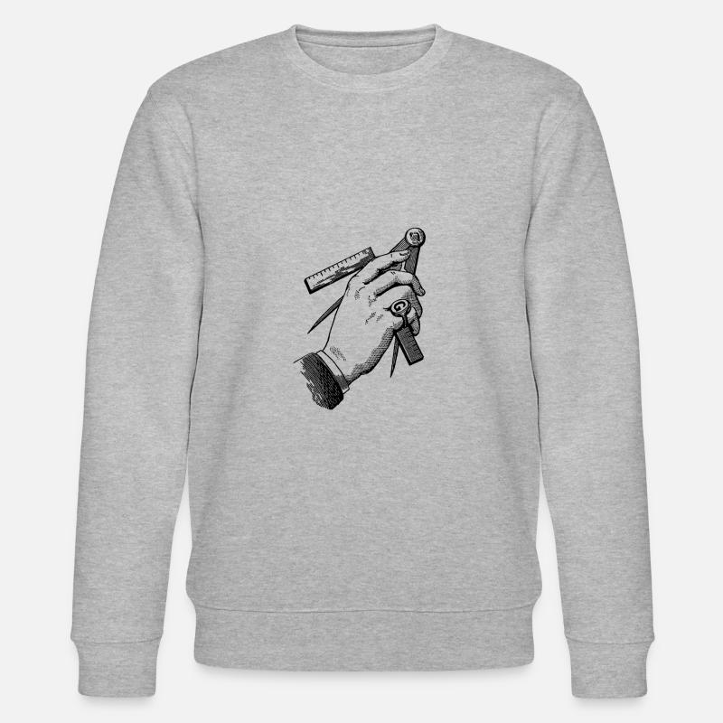 Main avec cercle - Sweat bio CHANGER Stanley/Stella Unisexe - gris chiné