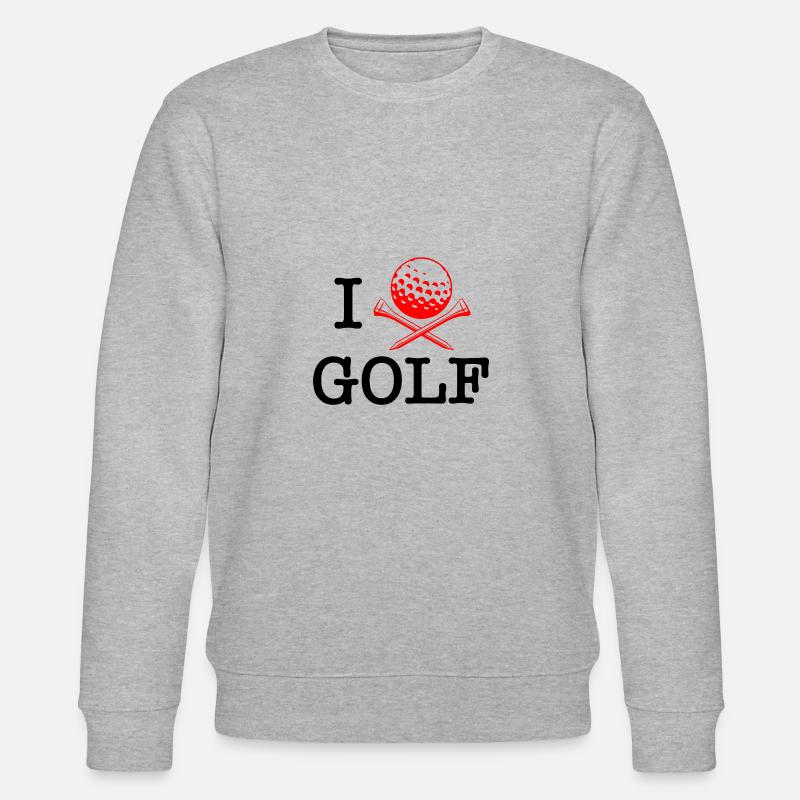 Ich liebe GOLF - Stanley/Stella Unisex Bio-Sweatshirt CHANGER  - Grau meliert