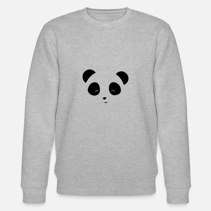 Pandabär - Stanley/Stella Unisex Bio-Sweatshirt CHANGER  - Grau meliert