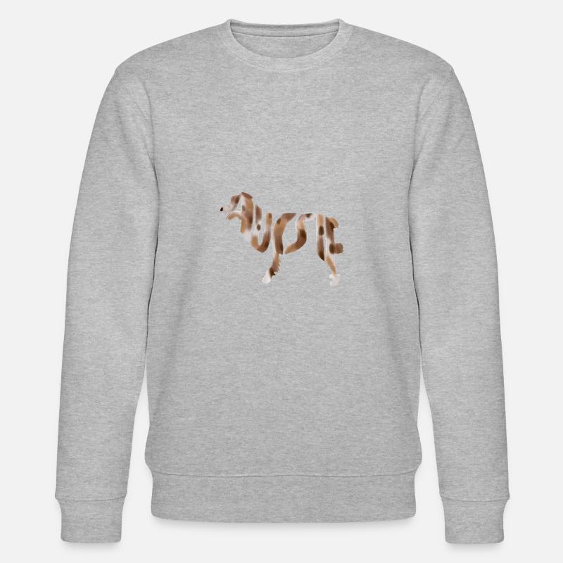 Australian Shepherd Aussie Silhouette - Stanley/Stella Unisex Bio-Sweatshirt CHANGER  - Grau meliert