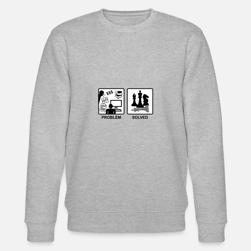 Schach löst Probleme - Stanley/Stella Unisex Bio-Sweatshirt CHANGER  - Grau meliert