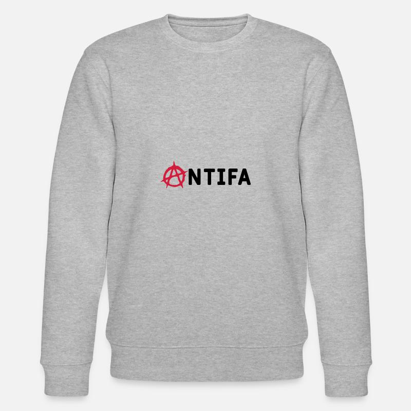 Antifa - Stanley/Stella Unisex Bio-Sweatshirt CHANGER  - Grau meliert