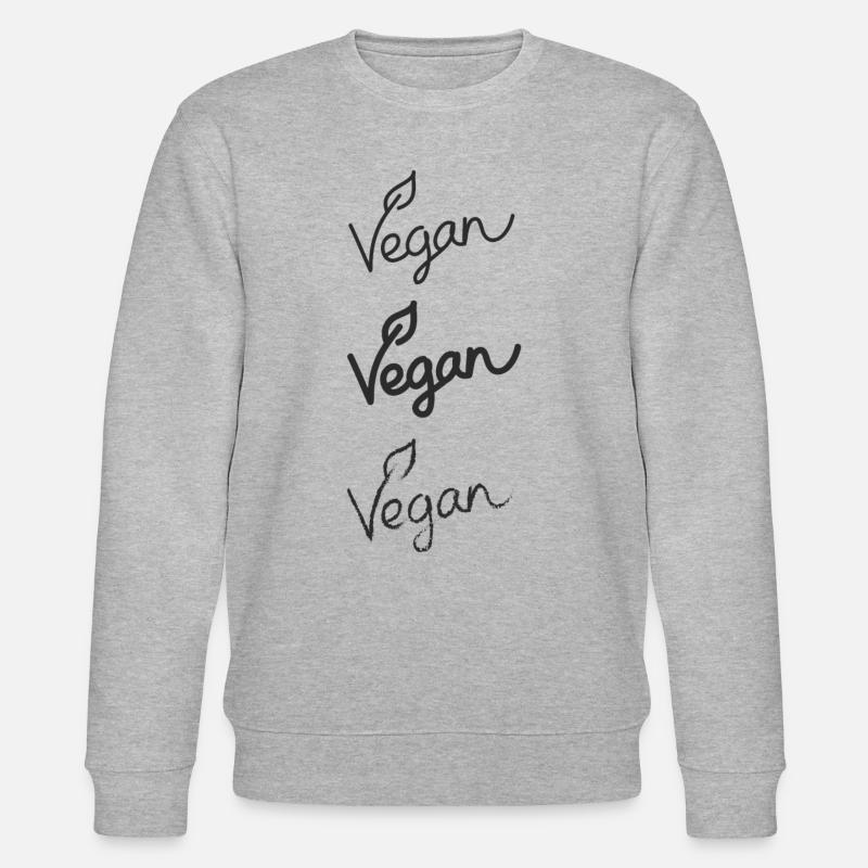 Vegan Vegan Vegan - Stanley/Stella Unisex Bio-Sweatshirt CHANGER  - Grau meliert