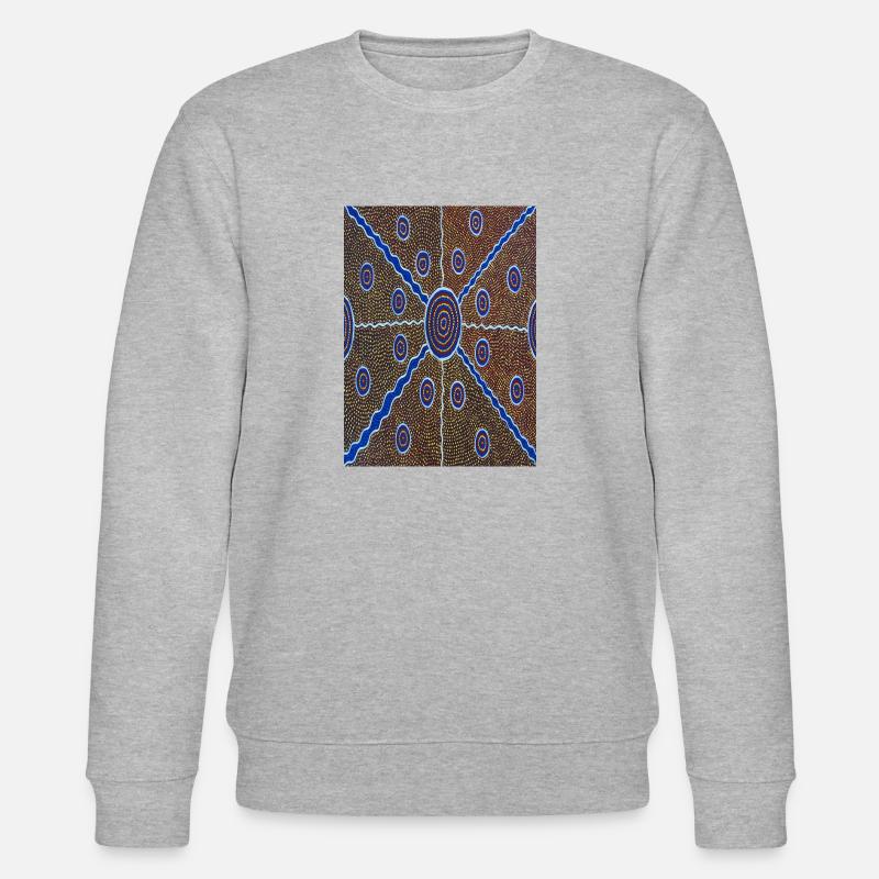 Kunst der australischen Aborigines - Stanley/Stella Unisex Bio-Sweatshirt CHANGER  - Grau meliert