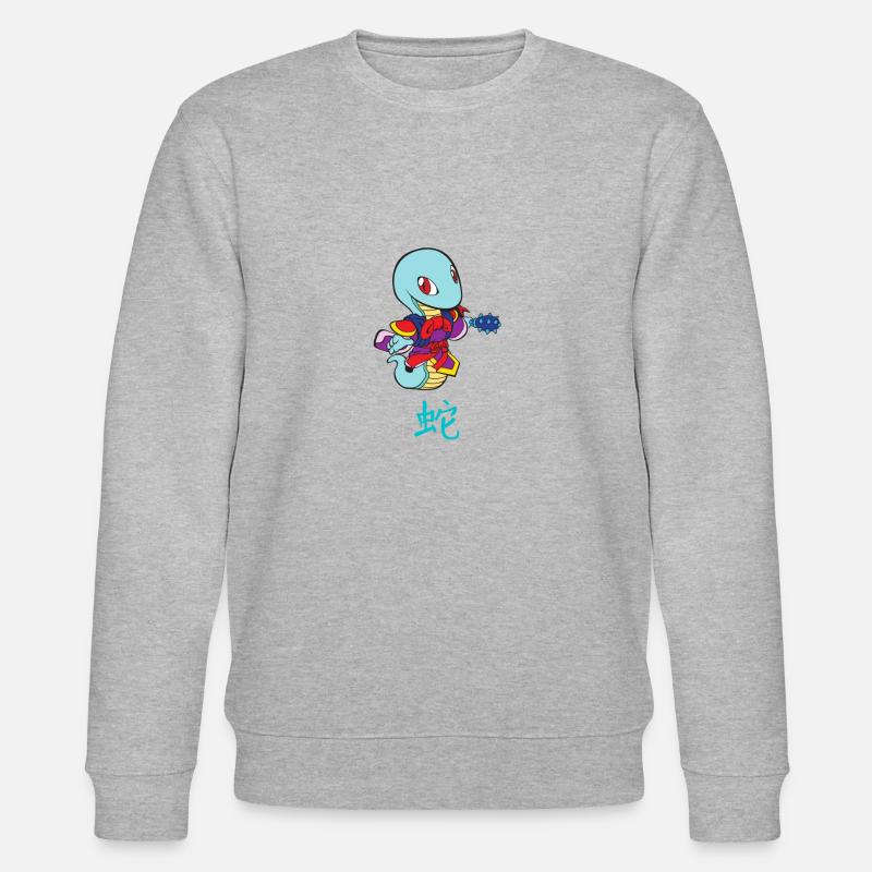 Chinesisches Sternzeichen: Schlange - Stanley/Stella Unisex Bio-Sweatshirt CHANGER  - Grau meliert