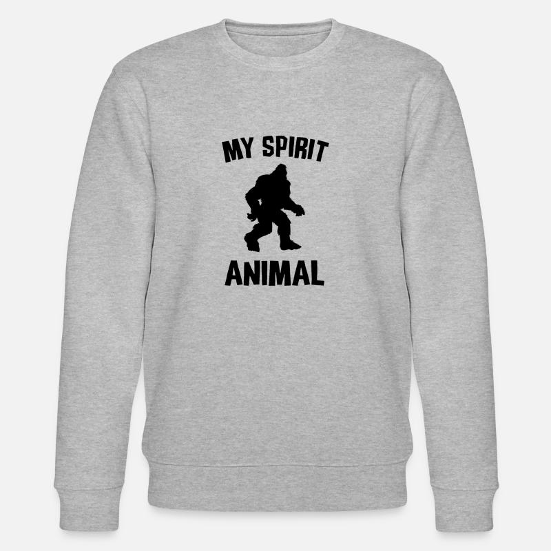 BIGFOOT MEIN GEISTTIER - Stanley/Stella Unisex Bio-Sweatshirt CHANGER  - Grau meliert