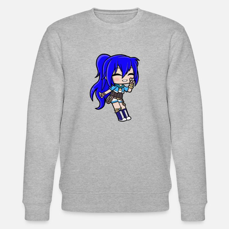 Funneh Gacha Mädchen - Stanley/Stella Unisex Bio-Sweatshirt CHANGER  - Grau meliert