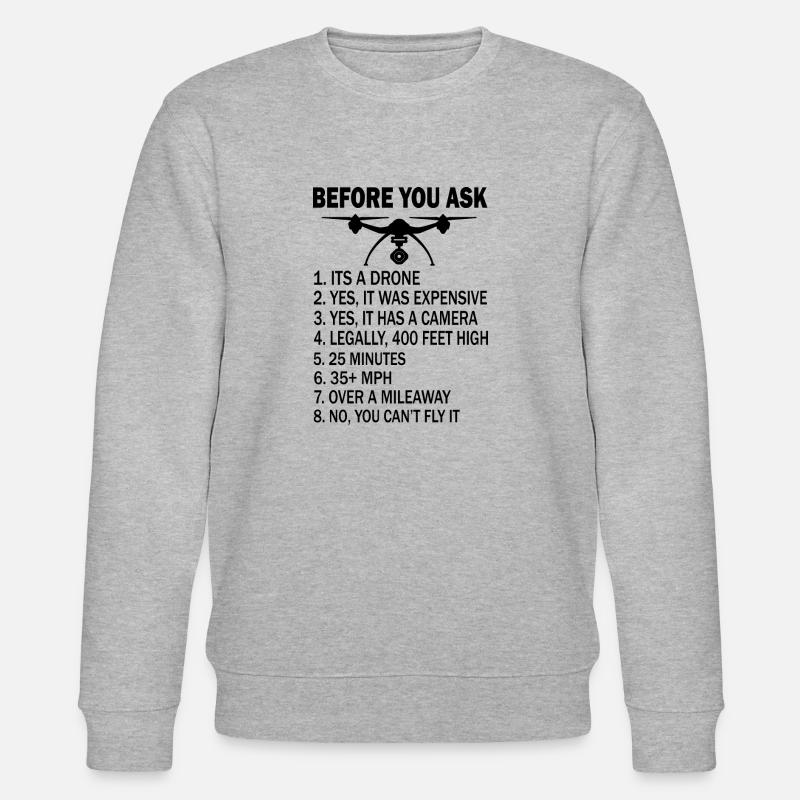 Drone FPV drones - Sweat bio CHANGER Stanley/Stella Unisexe - gris chiné