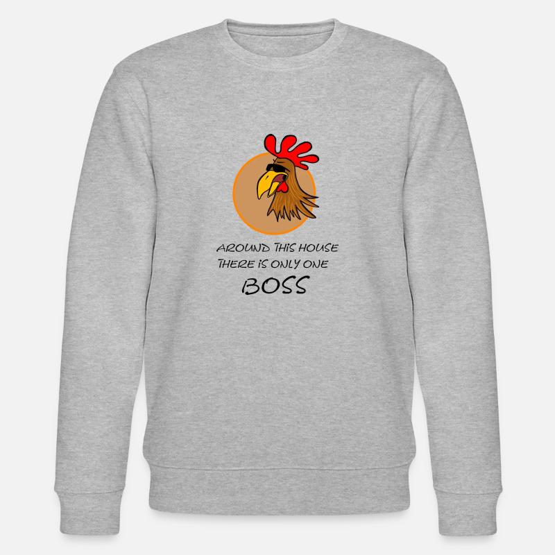 Cool Boss Rooster - Stanley/Stella Unisex Bio-Sweatshirt CHANGER  - Grau meliert