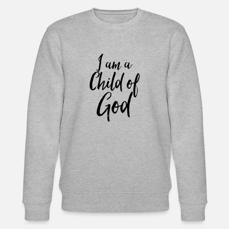 Ich bin ein Kind Gottes - Stanley/Stella Unisex Bio-Sweatshirt CHANGER  - Grau meliert