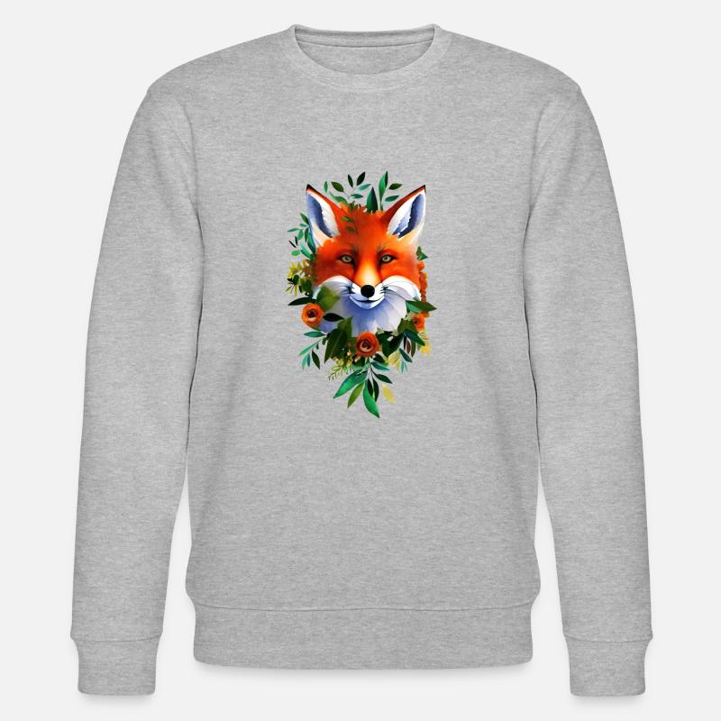 Neugieriger Fuchs - Stanley/Stella Unisex Bio-Sweatshirt CHANGER  - Grau meliert