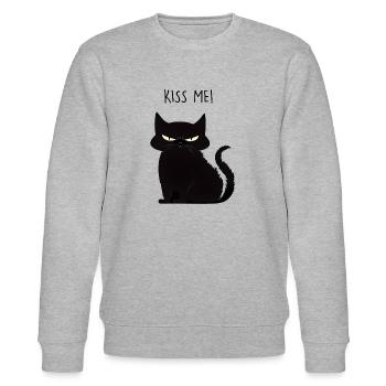 Kiss me! - Stanley/Stella Unisex Bio-Sweatshirt CHANGER  - Grau meliert - Vorne - Nik (191cm) & Marisol (170cm)